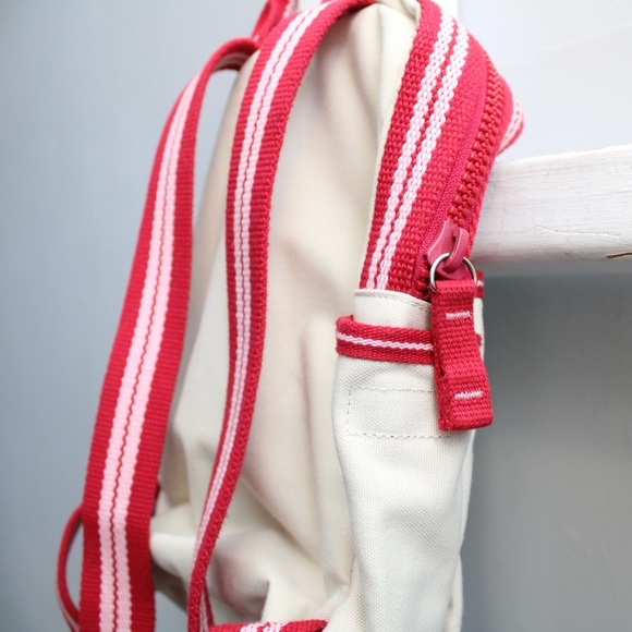 Diesel Spare Parts RARE Vintage Y2K Cream Red Canvas Mini Backpack Bag - Picture 5 of 8